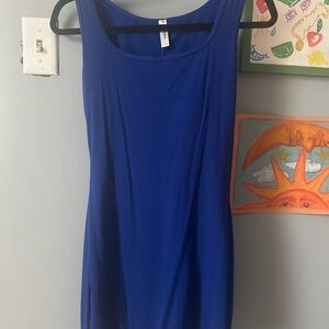 Popilush Large Blue Modal Sculpting Mini Tank Dress